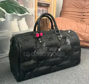 Luxury Lv Bandouliere Puffer Xl Black Lambskin Leather Bag