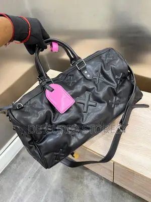 Luxury Lv Bandouliere Puffer Xl Black Lambskin Leather Bag