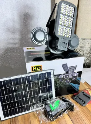 Super Ultra Hd Triple Camera Lens Solar Ptz Cctv Camera With Panel