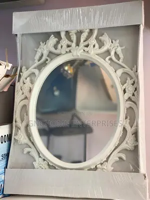 White Frame Office Mirror 60/45cm