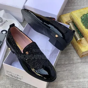 Mens Versace Glitter Loafers Shoes
