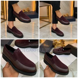 Men Dressy Suede and Leather Mix Dior Loafers