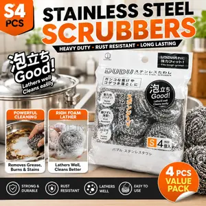 Stainless Steel Scourer With Sponge