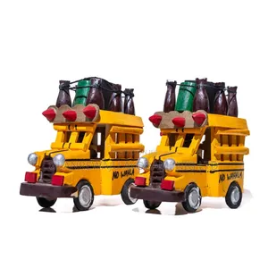 Wooden Yellow Lorry Sculpts