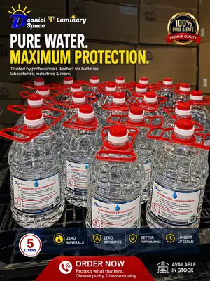 5 LTRS Distilled/Demineralized/Deionized Water