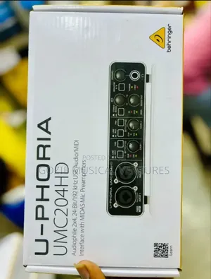 Behringer U-Phoria Umc204hd Audio Interface or Soundcard.