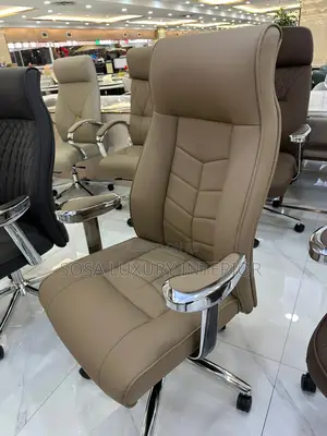 Premium High-Back Executive Office Chair (Beige)