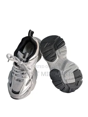 Silver Metallic Chunky Fashion Sneakers