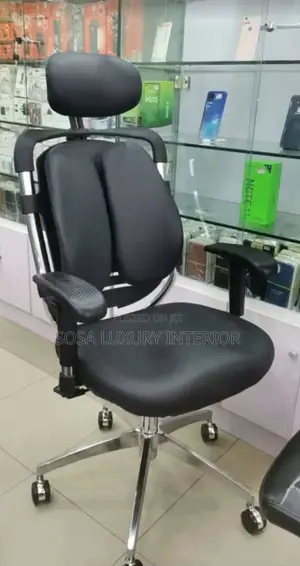 Ergonomic Black Office Chair With Headrest