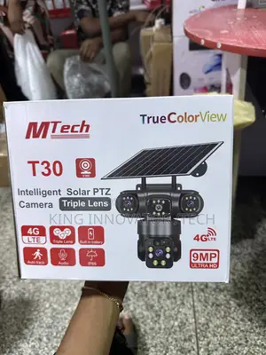 Intelligent Solar PTZ Camera Triple Lens 4g