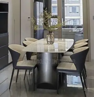 Luxury Marble Top 8-Seater Dining Set