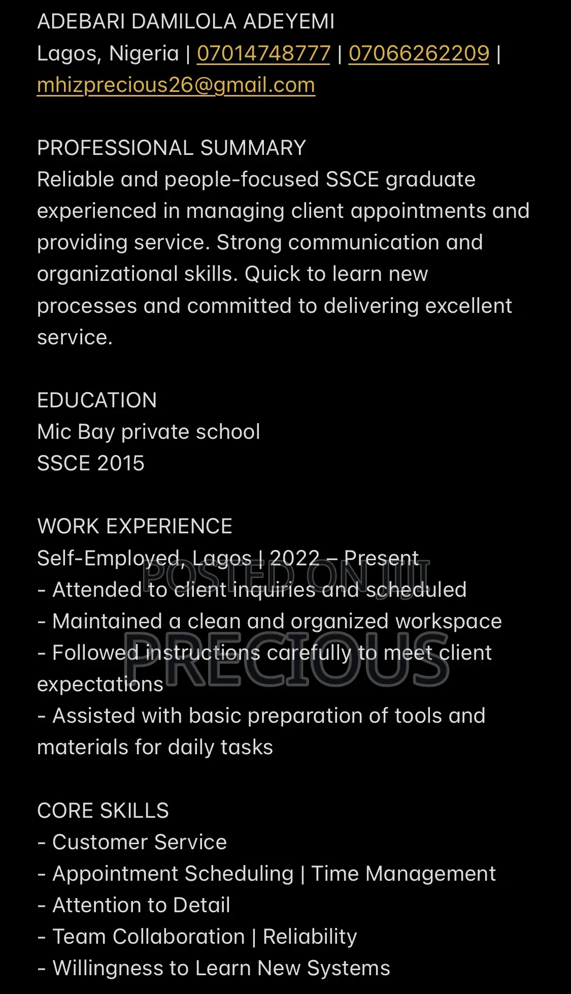 Sales Assistant