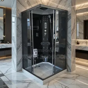 Black Frame Square Shape Shower Room
