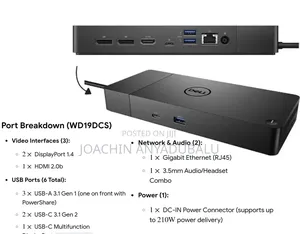 Wd19dcs Docking Station With 240w Adapter - 210w Delivery for Dell