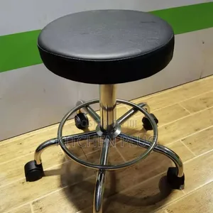 Height-Adjustable Swivel Revolving Stool With Wheels
