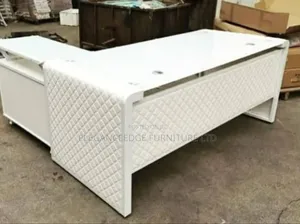 1.6 Meter White Executive Office Table With Extension