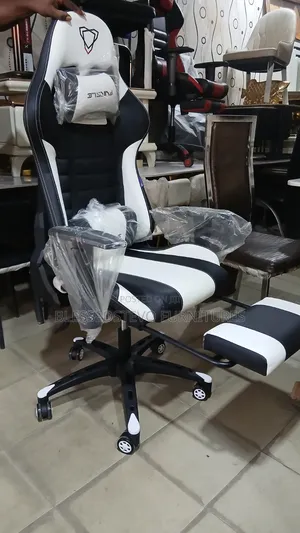 Gaming Chair Black and White