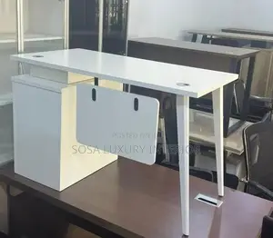 Premium Imported Modern White Office Desk With Storage