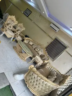 Premium Imported Egyptian Royal Luxury Sofa Set With Gold Carvings