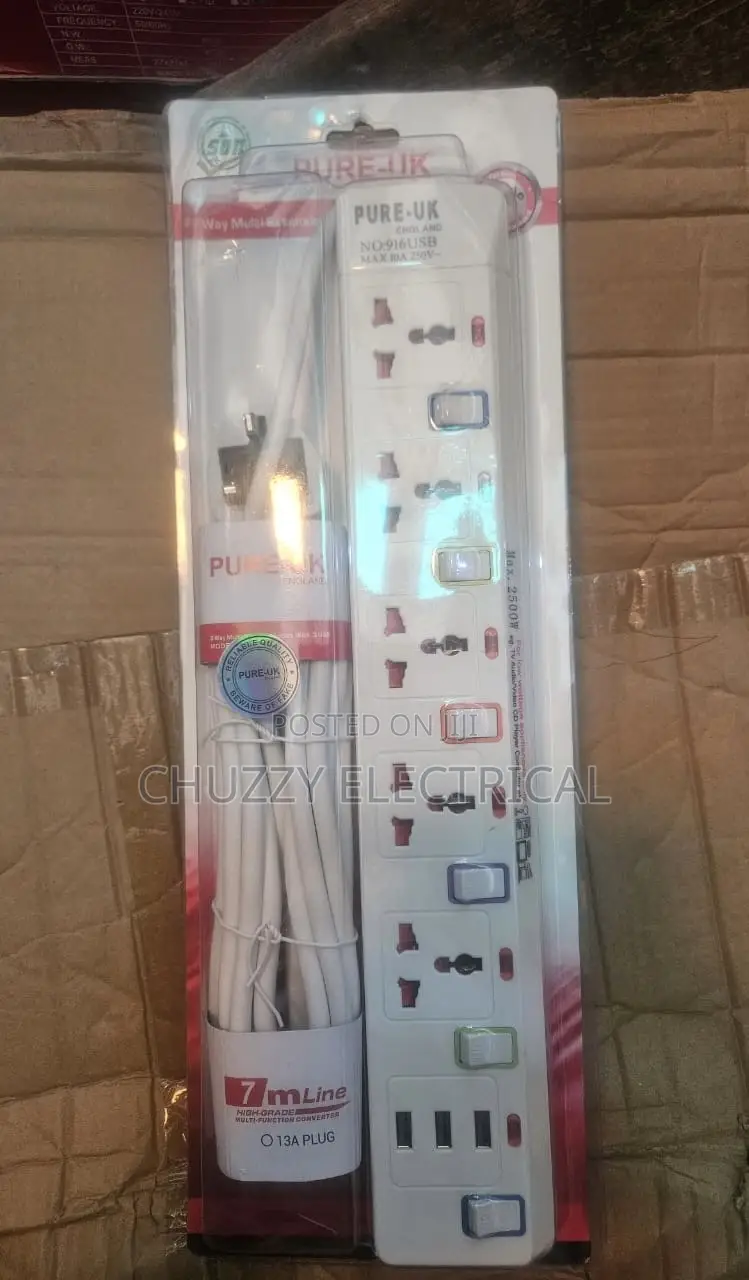 5-Way Extension Socket With Usb