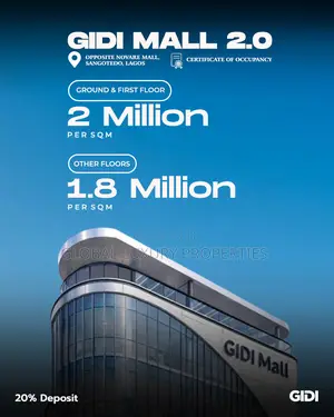 Own a Premium Commercial Space at Gidi Mall 2.0 From Just ₦2m Per SQM