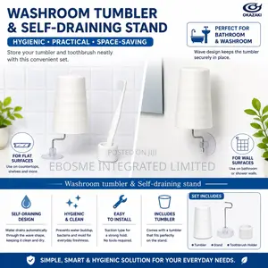Washroom Tumbler and Self Draining Stand