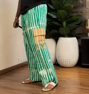 Ankara Cargo With Aso Oke Pocket or Design