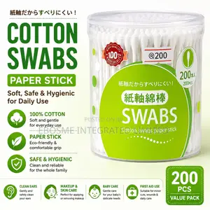 Cotton Swap Paper Stick 200pcs