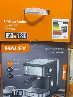 Haley Coffee Maker - Semi-Automatic Espresso Machine - 1.8l - Silver