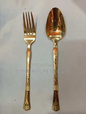 Quality Gold Stainless Steel Spoon and Fork