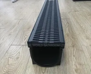 100cm Compound Floordrain Black