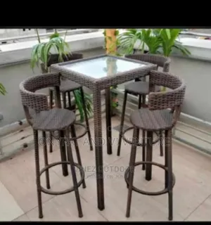 Outdoor Indoor Rattan Bar Stool Set