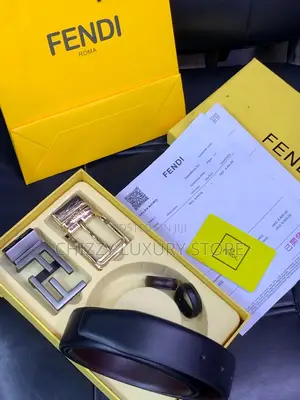 Fendi Quality Luxury Men Genuine Leather Belt