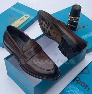 Brown Steve Riots Penny Loafers With Lug Sole