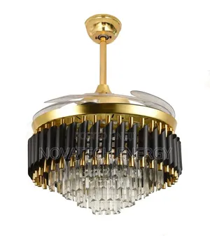 Luxury Royal Crystal Chandelier Fan Light
