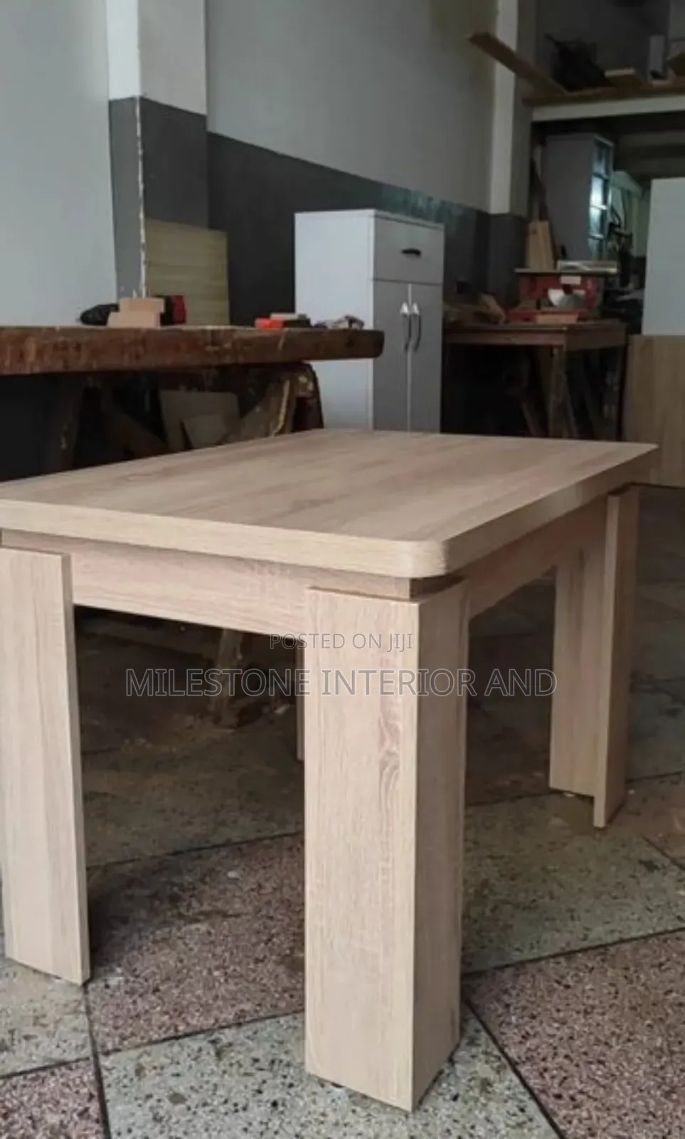 Oak Board Stool Table