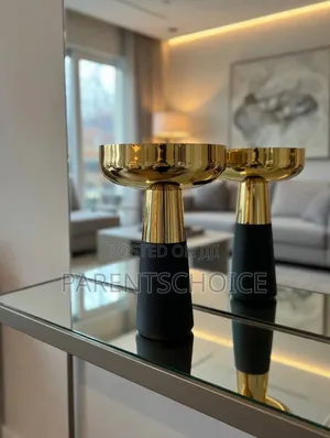 Black and Gold Ceramic Decorative Vase