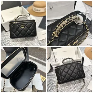 Black Leather Chanel Bag