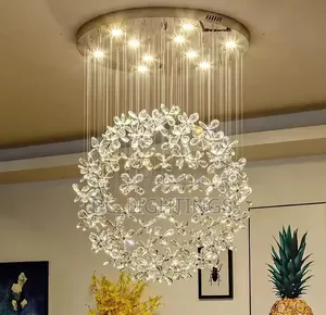 Modern Luxury Flower Crystal Chandelier Light