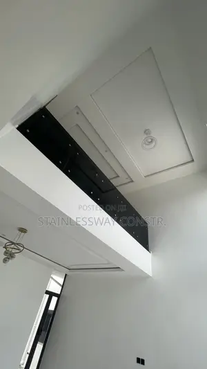 Dark Grey Glass Indoor Balcony Design