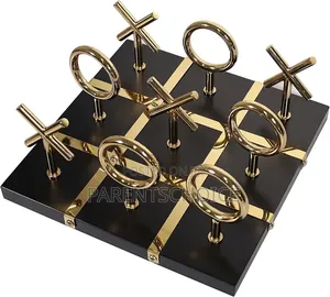 Tic Tac Toe Metal Decorative Showpiece