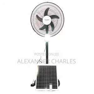 18” Lithium Battery Solar Fan – 30w Solar Panel | Remote | Usb