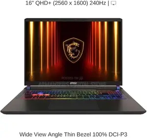 New Laptop MSI Vector 16 HX AI A2XWIG 16GB Intel Core Ultra 9 SSD 1T