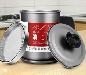 1400ml Stainless Steel Oil Filter Can With Lid