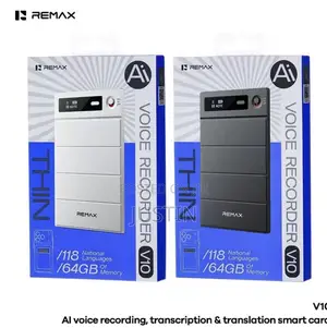 Remax V10 Ai Voice Recorder With 118 National Language Translator 64gb