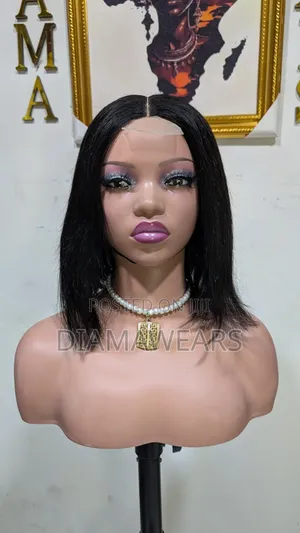 Natural Colour Kimk Closure 100% Human Hair Bone Straight Sd Wig