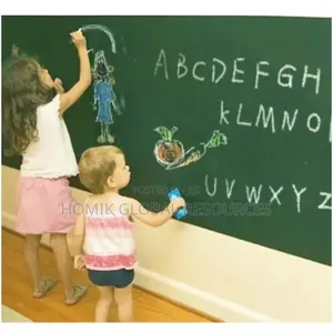 Self-Adhesive Reusable Wall Sticker PVC Chalkboard With 5 Chalks