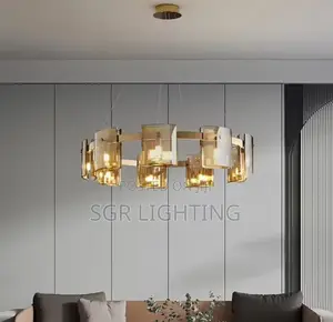 Led Crystal Chandelier Gold Black for Bedroom Living
