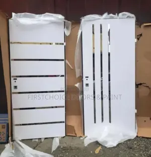 3ft White Isreali Door With Silver Line