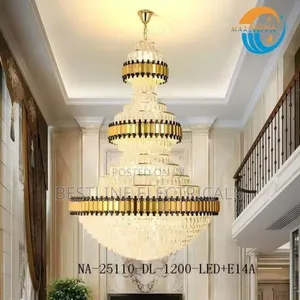 By 1200mm Crystal Chandelier Light With Led Bulb 